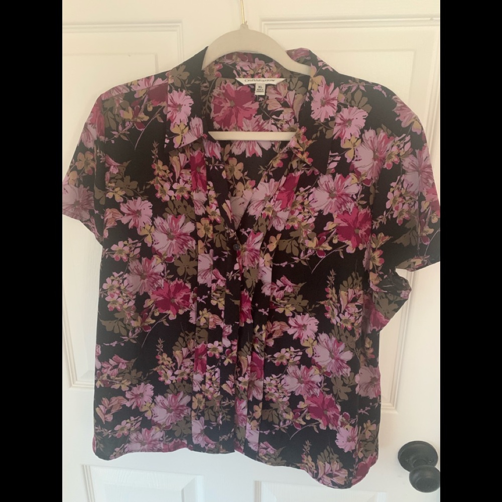 Croft and Barrow floral multi color blouse